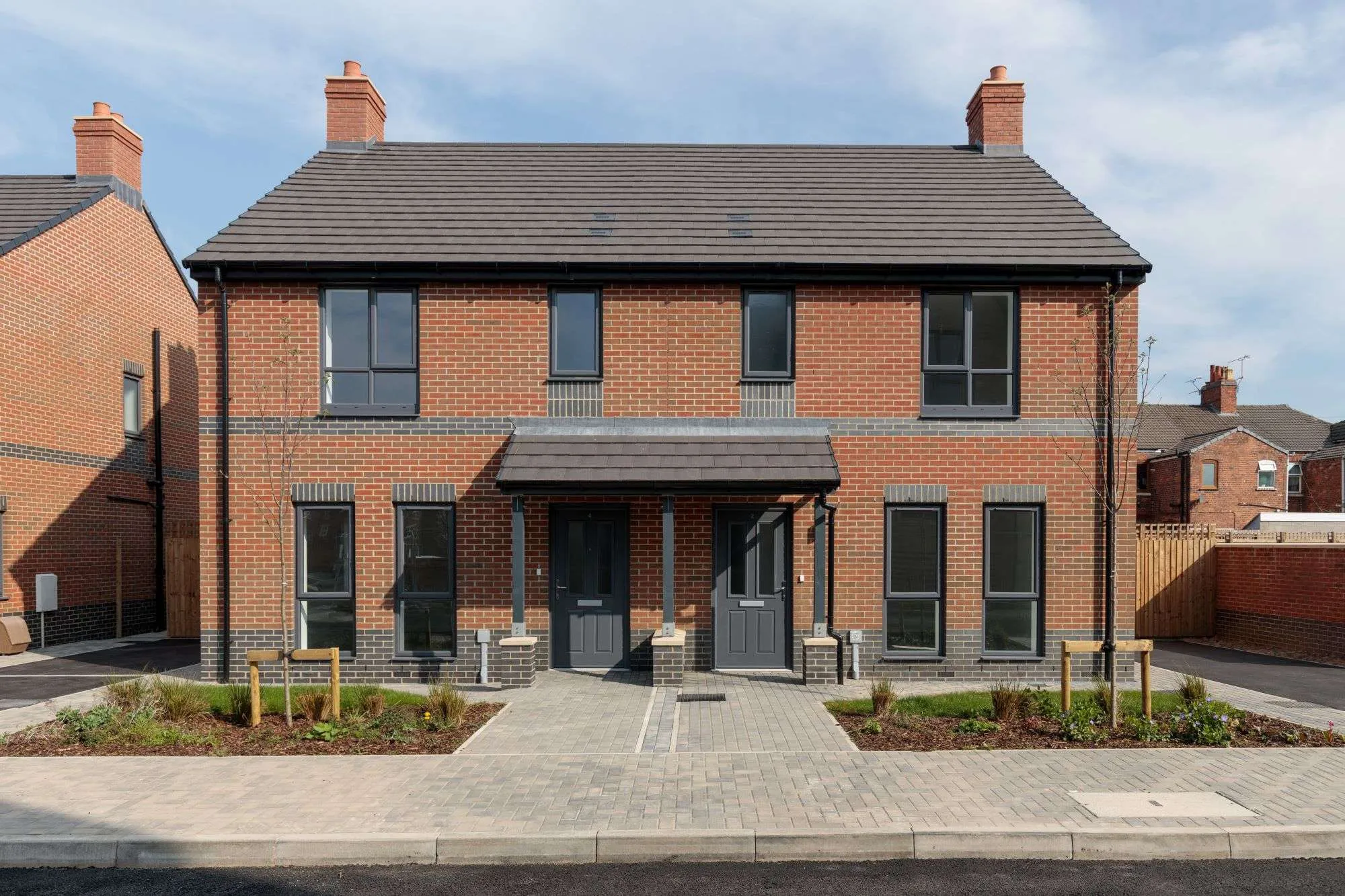 A completed Turnkey Residences home exterior