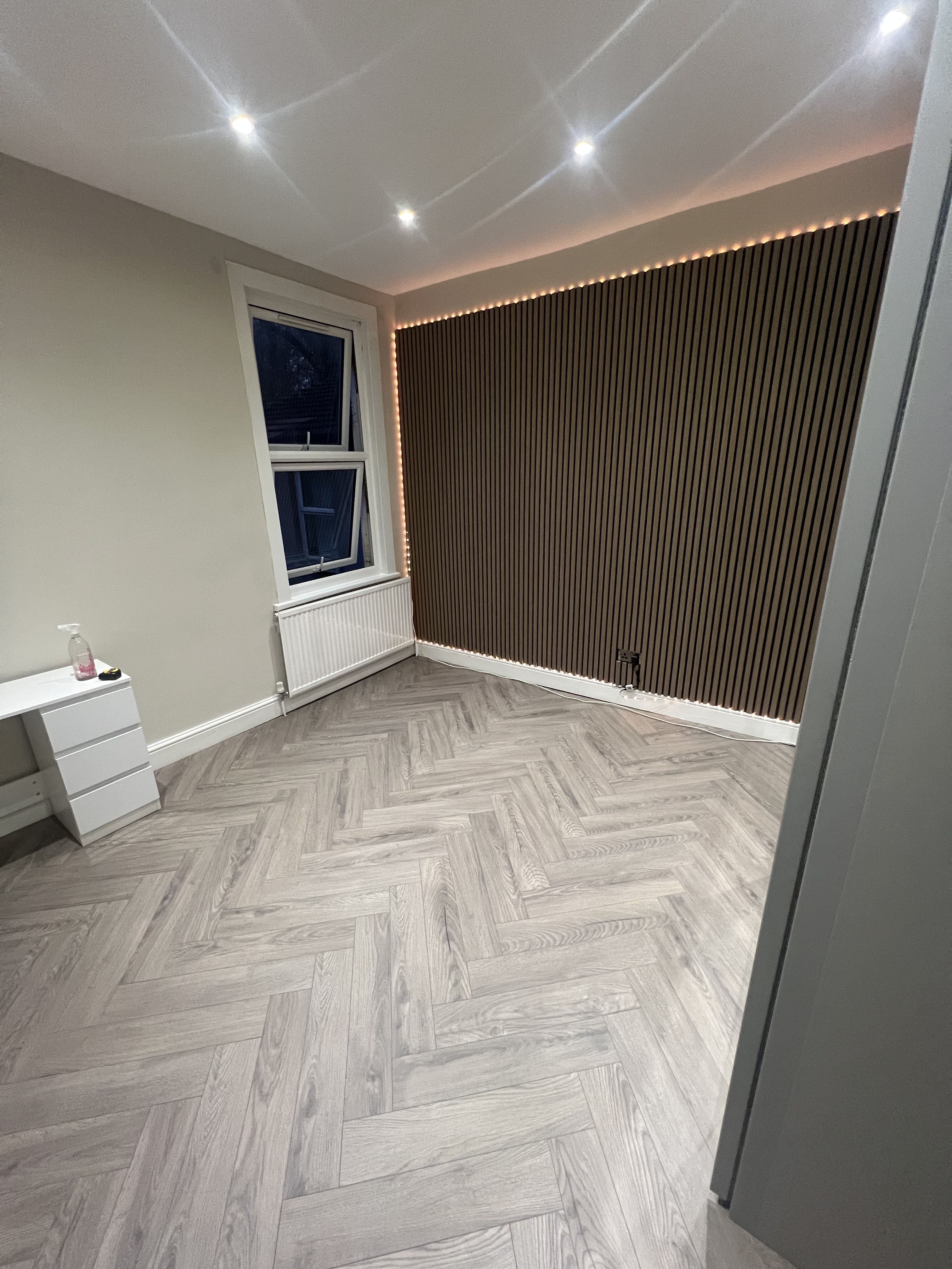 Wide-board oak flooring